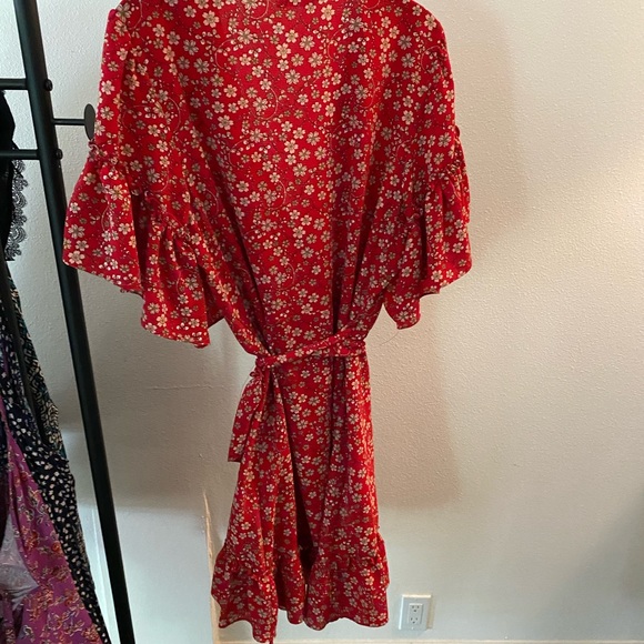 Max Studio Red Wrap Dress - Picture 4 of 4